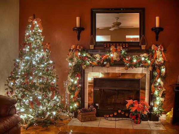 Old-Fashioned-Christmas-Decorating-Ideas-living-Room