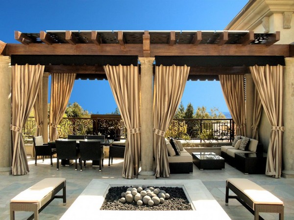patio-shade-impressive-patio-cover-sun-shade-from-satin-linen-stripe-curtains-on-wooden-pergolas-from-american-black-walnut-lumber-also-do-it-yourself-square-outdoor-fire-pit-9